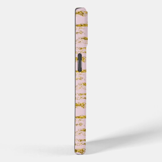 Coques Case-Mate iPhone Parties scintillant or et rose pâle (Verso / Droite)