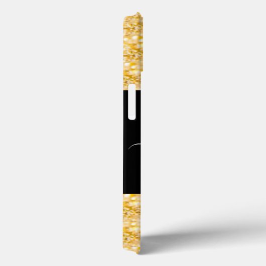 Coques Case-Mate iPhone Parties scintillant Or moderne Monogramme Coque-Ma (Verso / Droite)