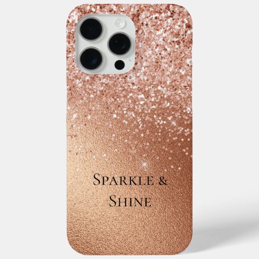 Coques Case-Mate iPhone Parties scintillant or rose (Verso)