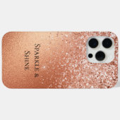 Coques Case-Mate iPhone Parties scintillant or rose (Verso (horizontal))
