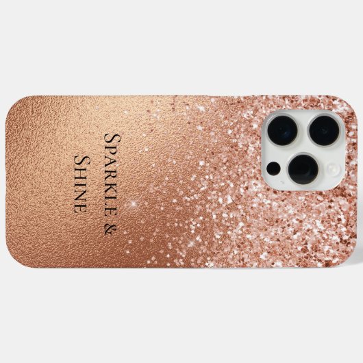 Coques Case-Mate iPhone Parties scintillant or rose (Verso (horizontal))