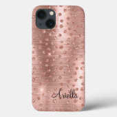 Coques Case-Mate iPhone Parties scintillant or rose brillant (Verso)