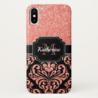 Case-Mate iPhone Case Parties scintillant or rose Damask