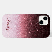 Coques Case-Mate iPhone Parties scintillant or rose Dégradé (Verso (horizontal))