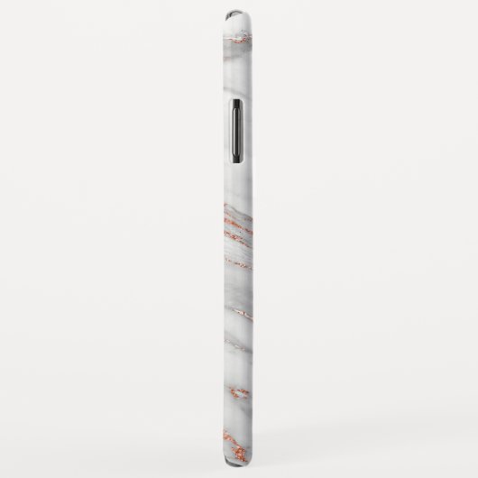 Coques Case-Mate iPhone Parties scintillant or Rose et monogramme blanc (Dos/Droite)