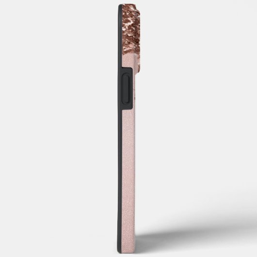 Coques Case-Mate iPhone Parties scintillant or Rose glamour Initiales Mono (Verso / Droite)