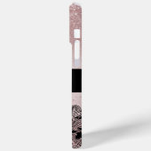 Coques Case-Mate iPhone Parties scintillant or Rose Monogramme (Verso / Gauche)
