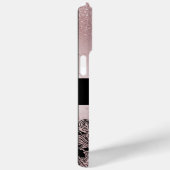 Coques Case-Mate iPhone Parties scintillant or Rose Monogramme (Verso / Droite)