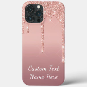 Case-Mate iPhone Case Parties scintillant or rose Nom de texte personnal