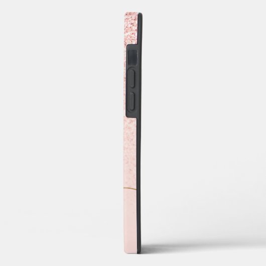 Coques Case-Mate iPhone Parties scintillant or Rose tendance Initiales fan (Verso / Gauche)