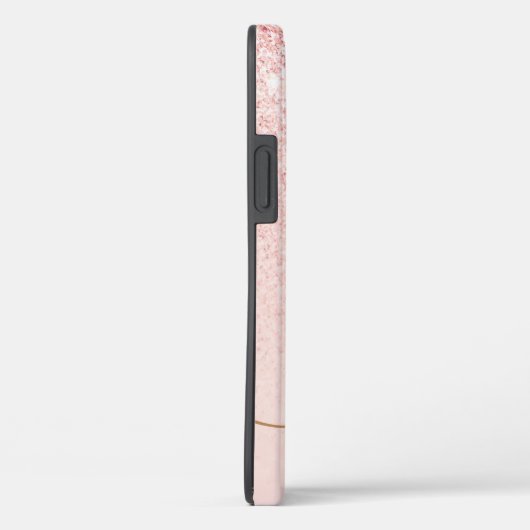 Coques Case-Mate iPhone Parties scintillant or Rose tendance Initiales fan (Verso / Droite)