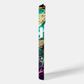 Coques Case-Mate iPhone Parties scintillant or Turquoise et violet verre A (Verso / Droite)