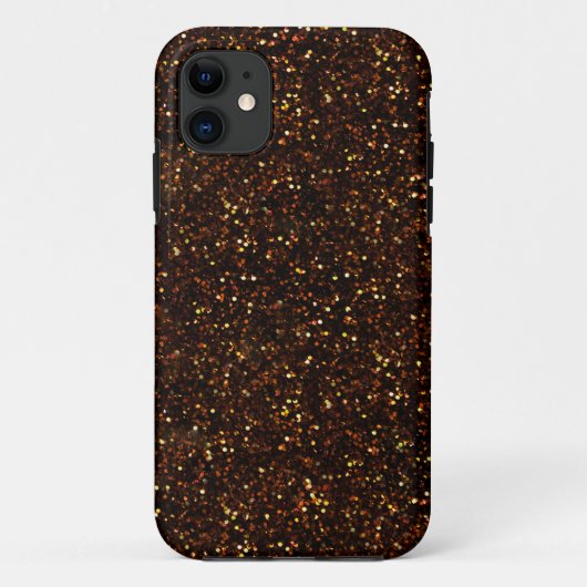 Coques Case-Mate iPhone Parties scintillant orange bronze foncé (Dos)