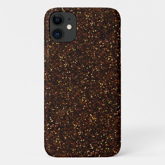 Coques Case-Mate iPhone Parties scintillant orange bronze foncé (Dos)