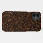 Coques Case-Mate iPhone Parties scintillant orange bronze foncé (Dos (Horizontal))