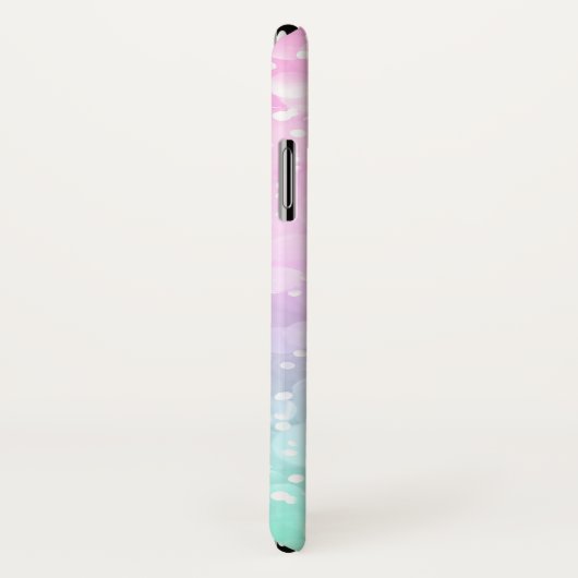 Coques Case-Mate iPhone Parties scintillant Pastel Pink & Mint Bokeh (Dos/Droite)