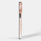 Coques Case-Mate iPhone Parties scintillant Peach Rose or Monogramme (Verso / Droite)