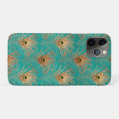 Coques Case-Mate iPhone Parties scintillant Peacock Feathers Motif (Dos (Horizontal))