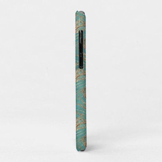 Coques Case-Mate iPhone Parties scintillant Peacock Feathers Motif (Dos/Gauche)