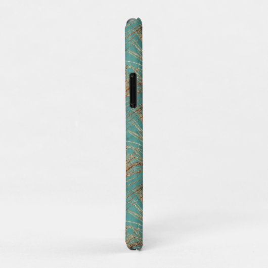 Coques Case-Mate iPhone Parties scintillant Peacock Feathers Motif (Dos/Droite)
