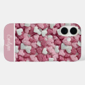 Coques Case-Mate iPhone Parties scintillant personnalisée Coeurs Amour/Sai (Verso (horizontal))