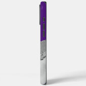 Coques Case-Mate iPhone Parties scintillant Personnalisée Violet Et Gris (Verso / Gauche)