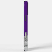 Coques Case-Mate iPhone Parties scintillant Personnalisée Violet Et Gris (Verso / Droite)