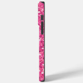 Coques Case-Mate iPhone Parties scintillant pétillante rose monogrammée (Verso / Gauche)