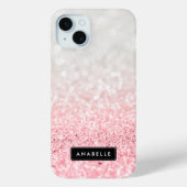 Coques Case-Mate iPhone Parties scintillant Pink Ombre et Motif Bokeh (Verso)
