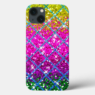 iPhone 13 Case Parties scintillant pourpre Snakeskin