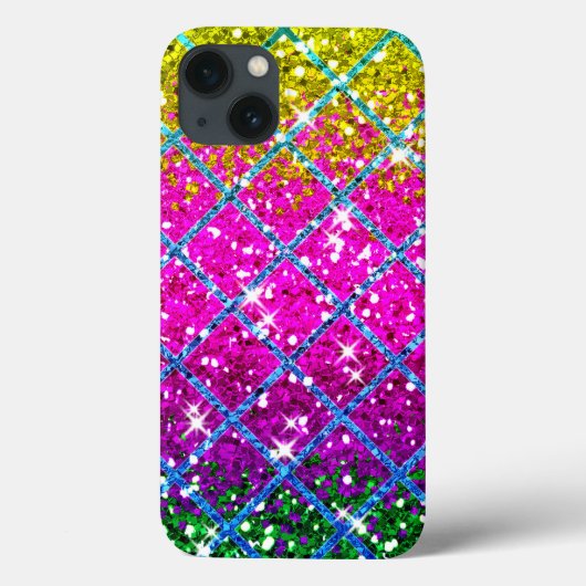 Coques Case-Mate iPhone Parties scintillant pourpre Snakeskin (Verso)