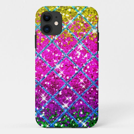 Coques Case-Mate iPhone Parties scintillant pourpre Snakeskin (Dos)