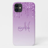 Coques Case-Mate iPhone Parties scintillant Purple Nom Étincelles Glam Gir (Dos)