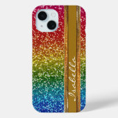 Coques Case-Mate iPhone Parties scintillant Rainbow Sparkle, personnalisée (Verso)