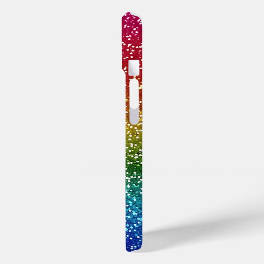 Coques Case-Mate iPhone Parties scintillant Rainbow Sparkle, personnalisée (Verso / Gauche)