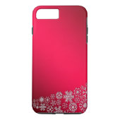 Coques Case-Mate iPhone Parties scintillant Red Snowflake (Dos)