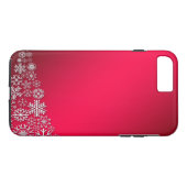 Coques Case-Mate iPhone Parties scintillant Red Snowflake (Dos (Horizontal))