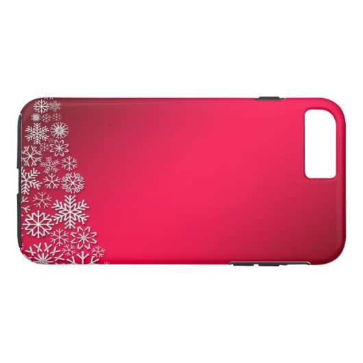 Coques Case-Mate iPhone Parties scintillant Red Snowflake (Dos (Horizontal))