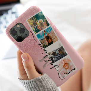 Case-Mate iPhone Case Parties scintillant rose 4 photo grille nom de col