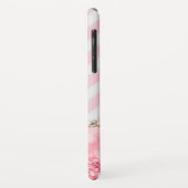 Coques Case-Mate iPhone Parties scintillant rose, Bande Chevron Personnali (Dos/Gauche)