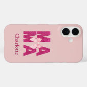Coques Case-Mate iPhone Parties scintillant rose Bow MAMA Coquette Mère es (Verso (horizontal))