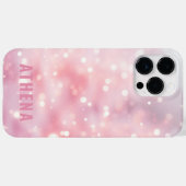Coques Case-Mate iPhone Parties scintillant rose clair étincelant nom tend (Verso (horizontal))