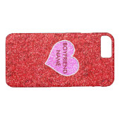 COQUES Case-Mate iPhone PARTIES SCINTILLANT ROSE DE COEUR ROSE (Dos (Horizontal))
