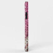 Coques Case-Mate iPhone Parties scintillant rose Empreinte de léopard chic (Dos/Droite)