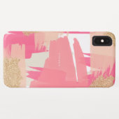 Coques Case-Mate iPhone Parties scintillant rose et or moderne Motif Abstr (Dos (Horizontal))