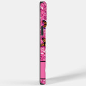Coques Case-Mate iPhone Parties scintillant rose étincelante, papillons ro (Verso / Droite)
