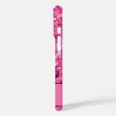 Coques Case-Mate iPhone Parties scintillant rose étincelante, papillons ro (Verso / Gauche)