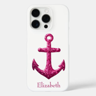 Coques iPhone 16 Pro Parties scintillant rose étincelle Nom de l'Ancre 