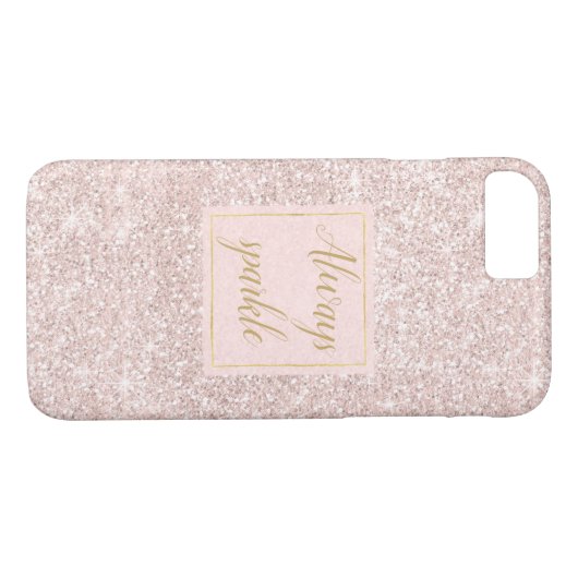 Coques Case-Mate iPhone Parties scintillant rose Faux (Dos (Horizontal))
