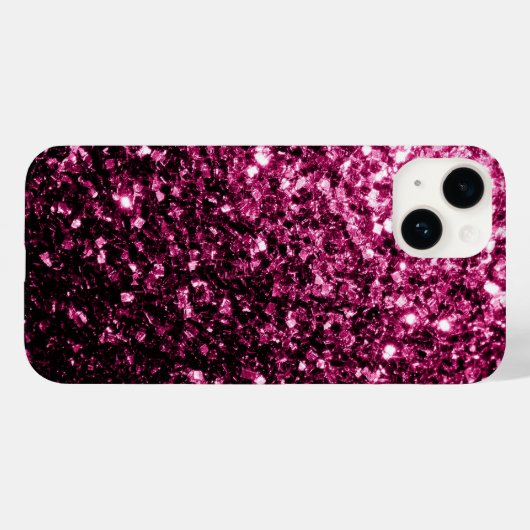 Coques Case-Mate iPhone Parties scintillant rose foncé brillant (Verso (horizontal))